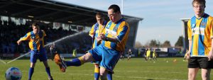 Down Syndrome footballers play on Shrewsbury Town pitch